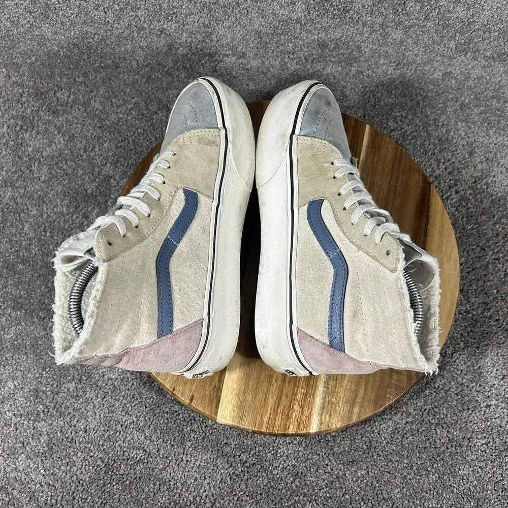 Vans Sk8-Hi Tapered Stackform Women's Size 8 Pastel Suede Platform Shoes Used